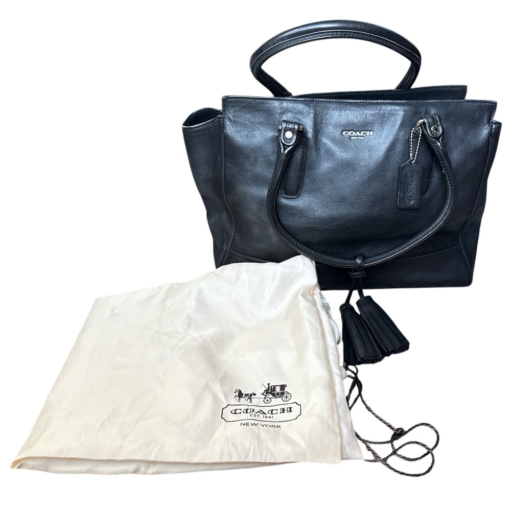 Coach Legacy Leather Medium Candace Carryall Black Purse - NWOT